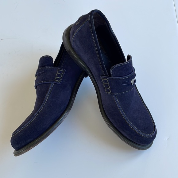 Jimmy Choo Mens Blue Suede Loafers 39 1/2 - Picture 11 of 15